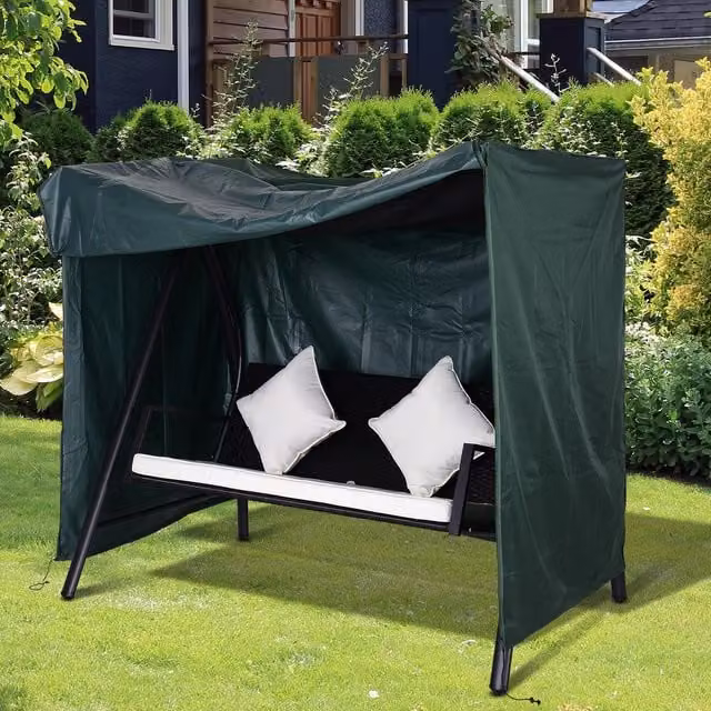 Outsunny Waterproof Oxford Patio Swing Chair Cover in Green