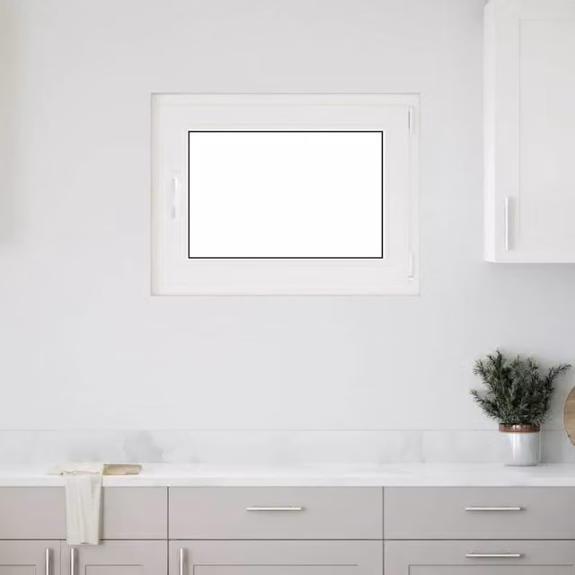 Berkfield Home RISOR White Plastic Basement Tilt and Turn Window, DIN Right, W: 80 cm, H: 60 cm