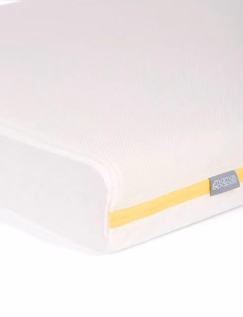 Mamas & Papas Essential Fibre Cot Bed Mattress with Removable Cover, White