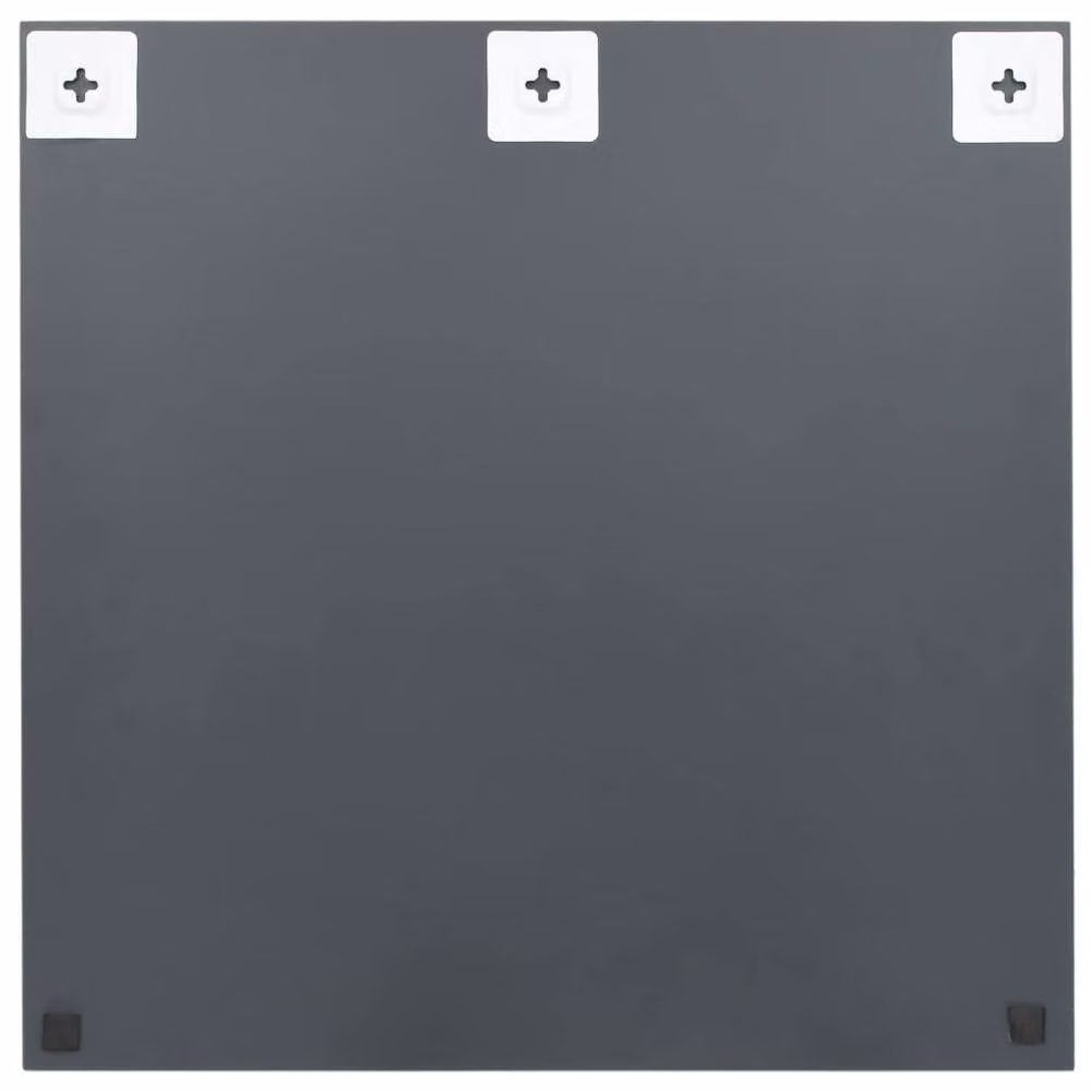 Berkfield Home Set of 2 Minimalist Square Glass Wall Mirrors in Silver, W: 60 cm x H: 60 cm – 2