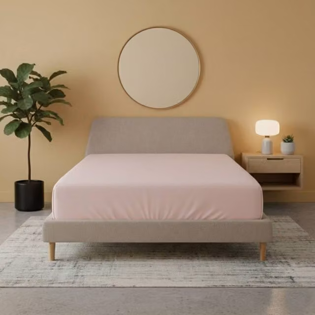 Snug City Pink Flannelette Fitted Cotton Sheet, W/D/H: 180 x 200 cm