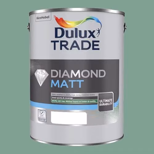 Dulux Trade Diamond Matt Paint in Village Maze, Multicolour/Green, 5l