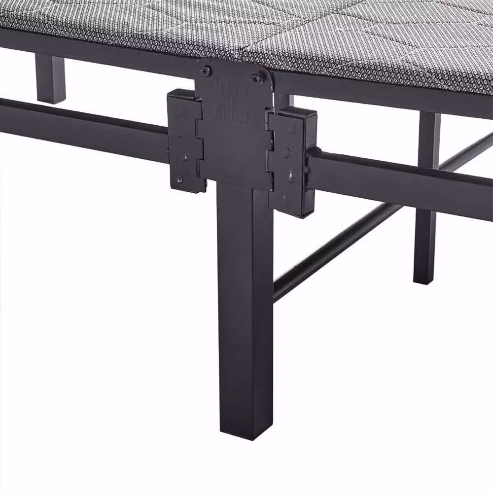 Kelvenix Folding Single Guest Bed with Padded Foam Mattress and Metal Frame, Grey, W/D/H: 90 x 190 cm – 5