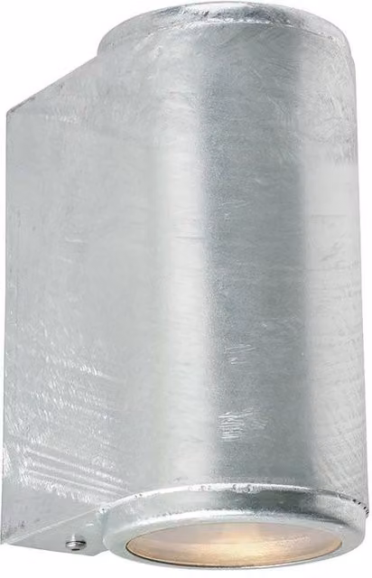 Netlighting Mandal Outdoor 2 Light Up and Down Wall Light in Grey Galvanised Steel with IP44 Rating and GU10 Socket