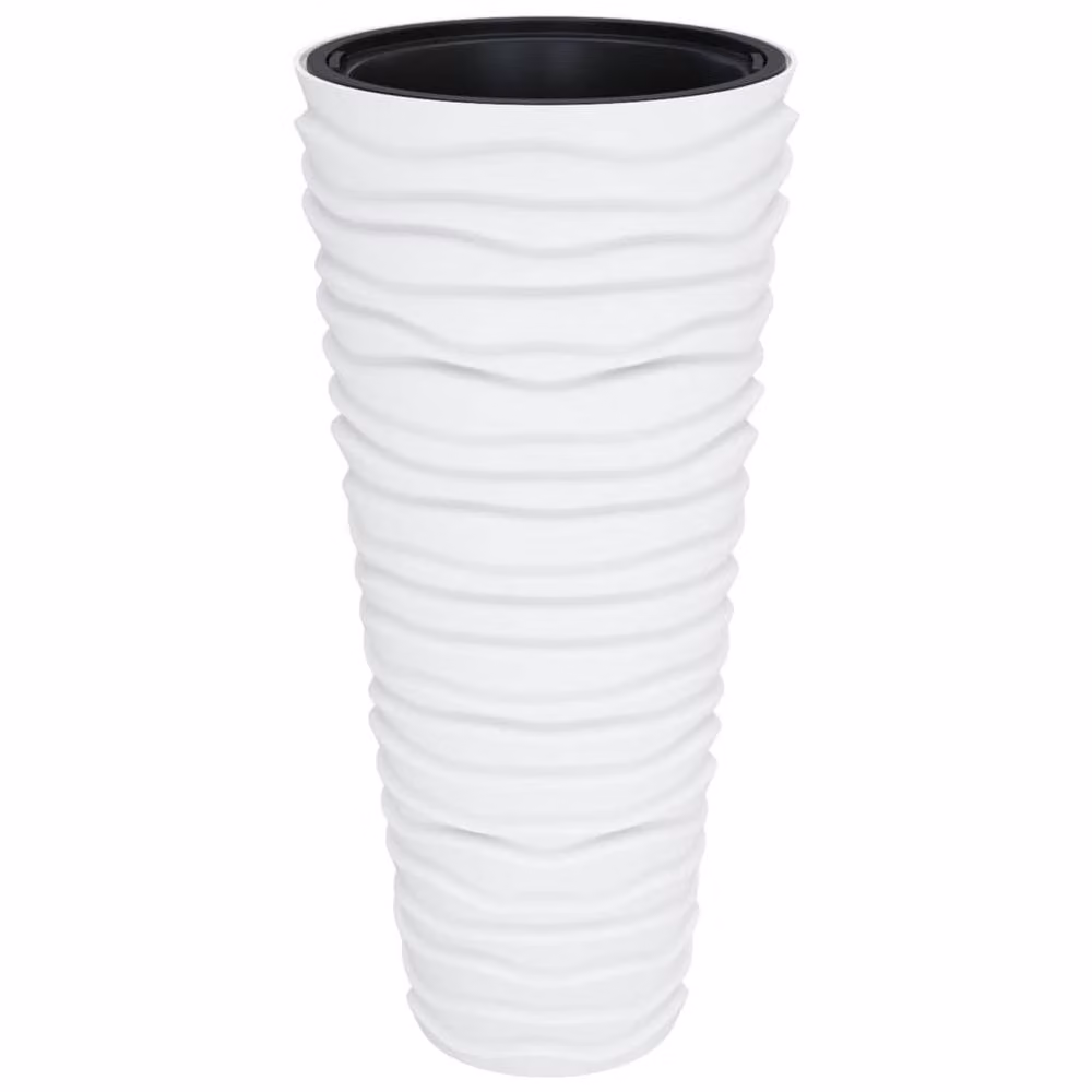 Berkfield Home White Grooved Look Planter with Removable Inner Tub, 18/45 L – 2