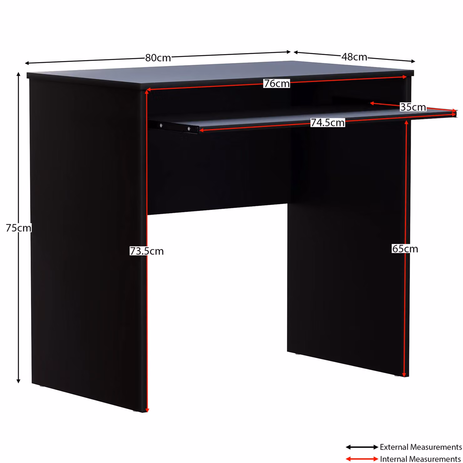 Vida Designs Huby Black Computer Desk for Home Office and Gaming – 2