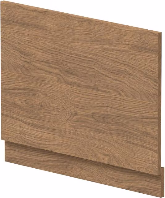Balterley Straight Bath End Panel and Plinth, Antique Oak, Brown, Width: 70 cm