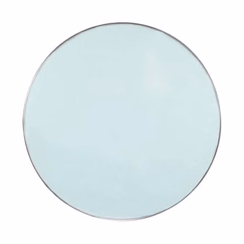 Madison & Mayfair Round Wall Mirror with Silver Metal Frame, Diameter: 80 cm – 3