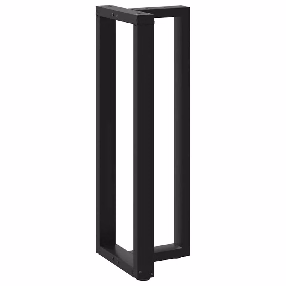 Berkfield Home Modern T-Shaped Bar Table Legs, 2 Piece Set, Black Steel, W: 40 cm, D: 35 cm, H: 110-111 cm – 3