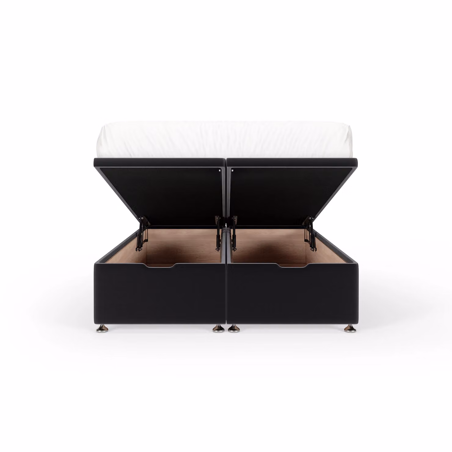 Bedmaster Plush Velvet Ottoman Divan Base and Lined Headboard in Grey, Super King, W/D/H: 200 x 200 cm – 2