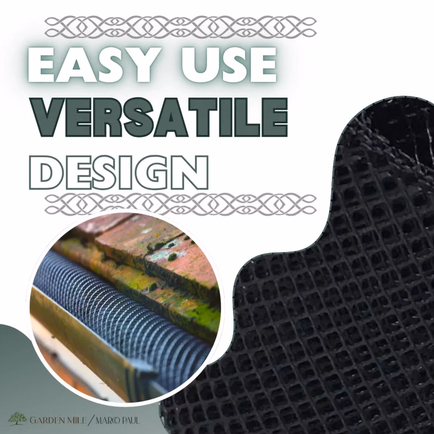 Marco Paul Black Plastic Guttering Mesh Guard Gutter Cover W: 1000 cm, H: 52 cm – 3