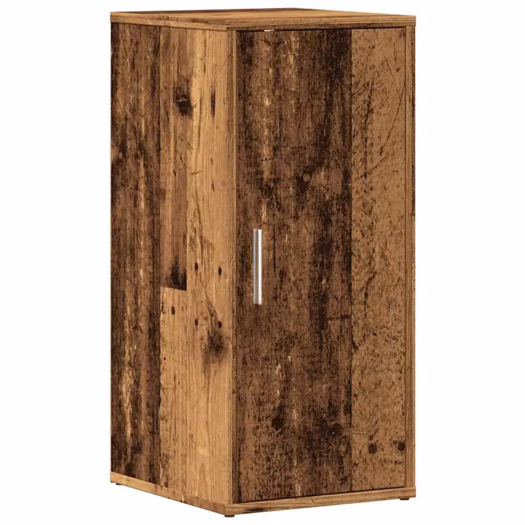 Berkfield Home Set of 2 Rustic Old Wood Shoe Cabinets, Brown, W/D/H: 32 x 35 x 70 cm – 2