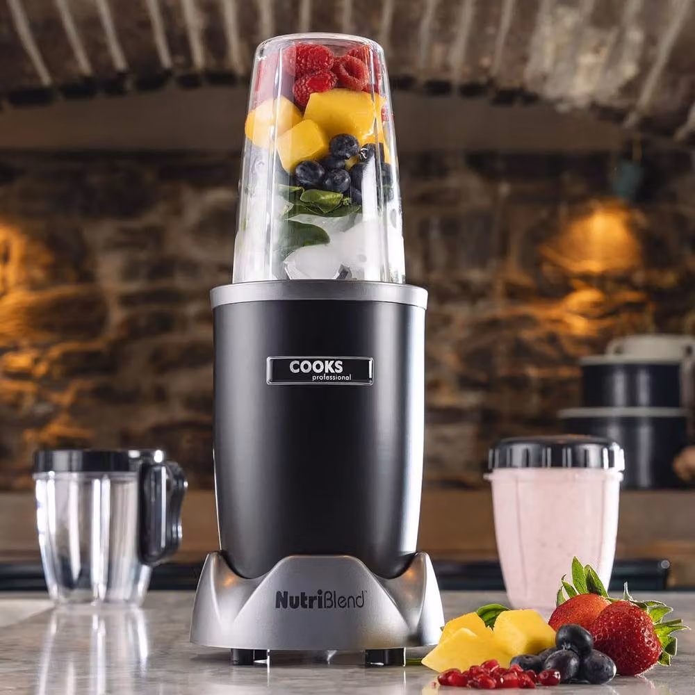 Cooks Professional Nutriblend Blender and Smoothie Maker 1000W with 9pc Accessory Set in Silver and Black – 2