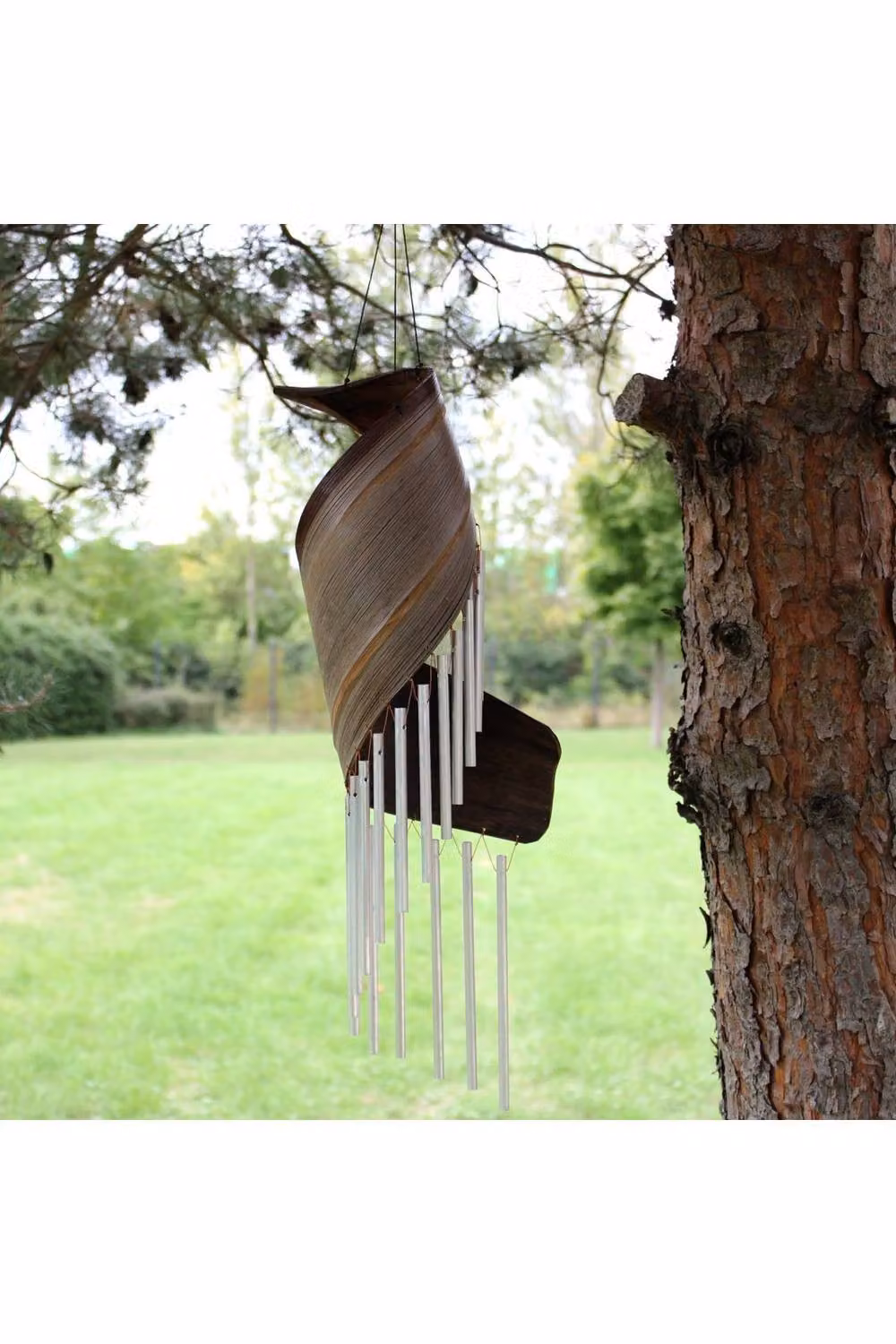 KDMD Handcrafted Natural Coconut Leaf Wind Chimes in Brown – 2