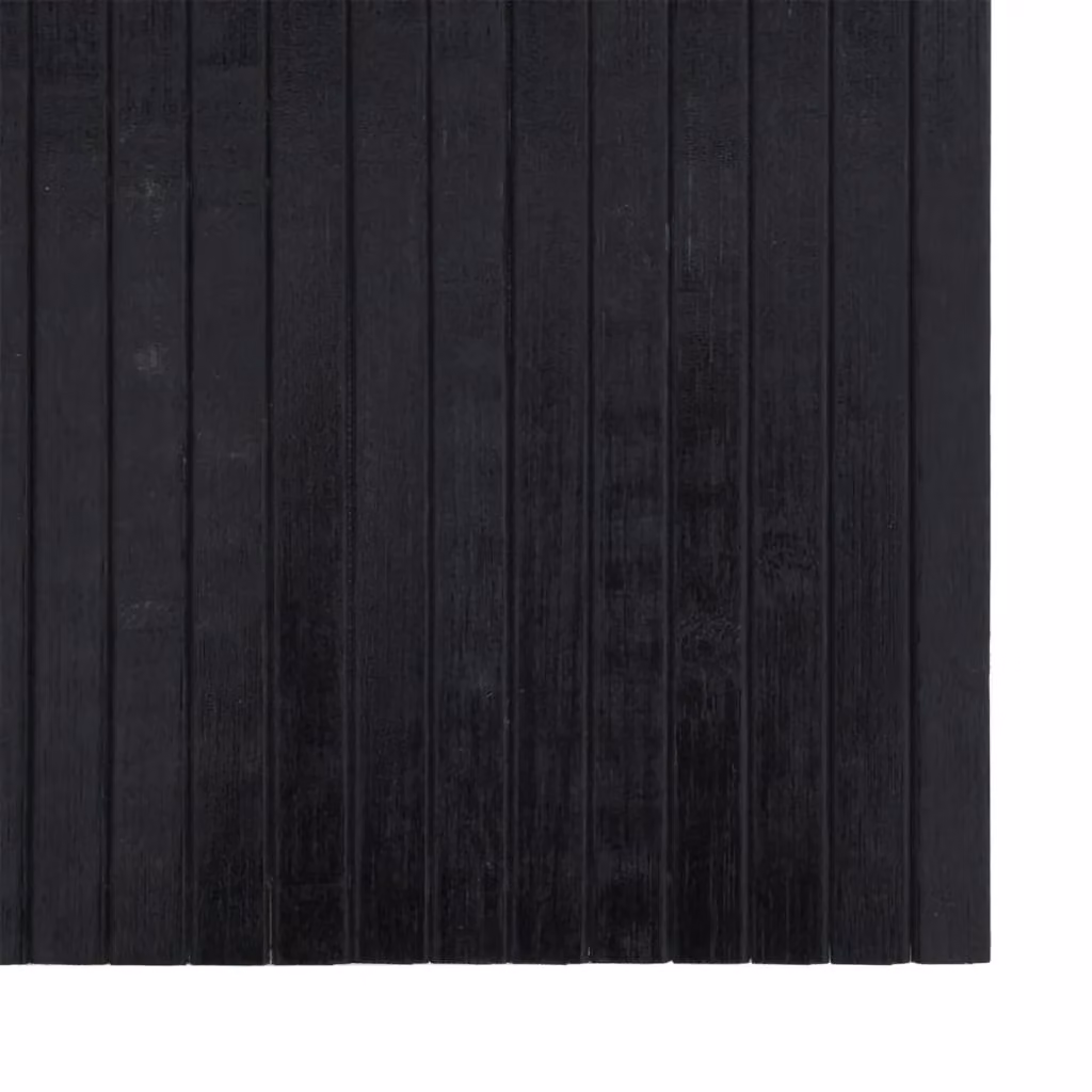 Berkfield Home Rectangular Bamboo Rug in Black, W: 70 cm, L: 300 cm – 4