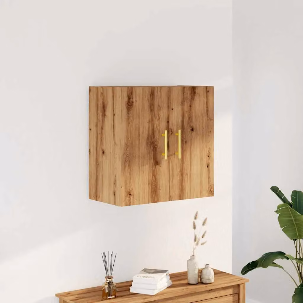 Berkfield Home Artisan Oak Wall Cabinet in Brown, W: 60 cm, H: 60 cm, D: 31 cm – 2