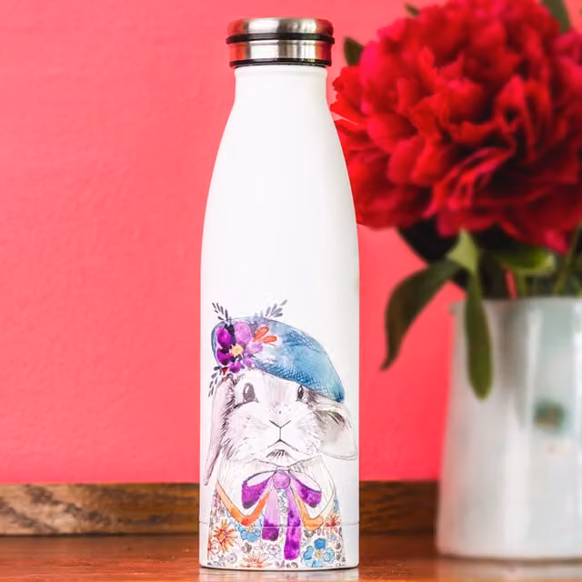 Mikasa Tipperleyhill Rabbit Vacuum Insulated Stainless Steel Water Bottle, Multicolour, 500 ml