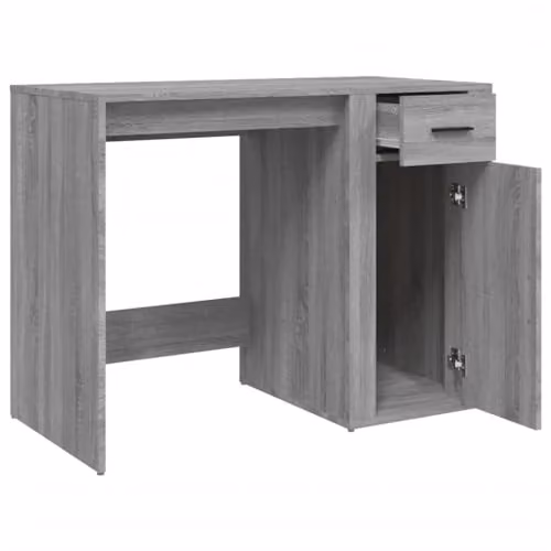 vidaXL Modern Grey Writing Desk in Multilayer Wood W/D/H: 100 x 49 x 75 cm – 6