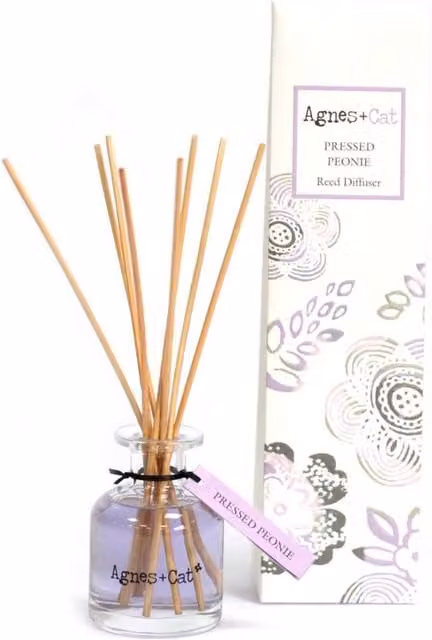KDMD Pressed Peonies Reed Diffuser, 140ml, Long-Lasting Floral Scent in Purple – 1