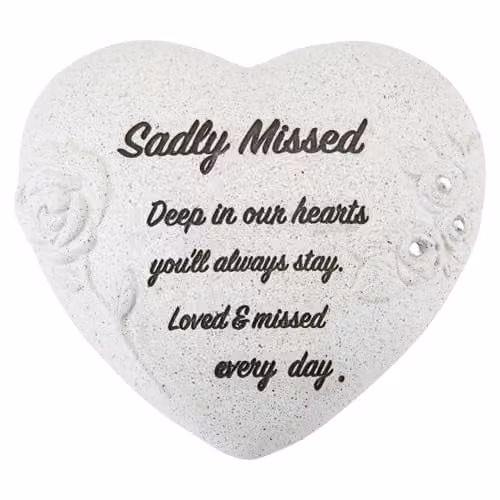 VFM e-Store Memorial Flower Pot Remembrance Ornament, Grey, W: 14 cm, D: 7 cm, H: 16 cm – 1
