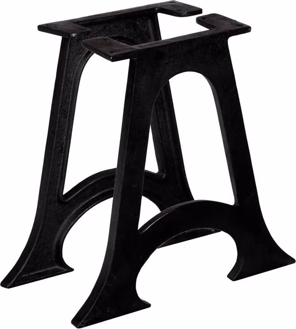Berkfield Home Cast Iron Coffee Table Legs with Arched A-Frame Base, 2 Pieces, Black – 1