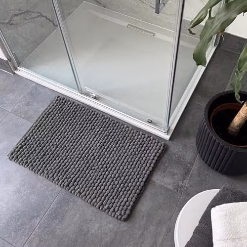 Allure Bath Fashions Luxury Chunky Bobble Bath Mat in Dark Grey, W: 50 cm, D: 80 cm – 2
