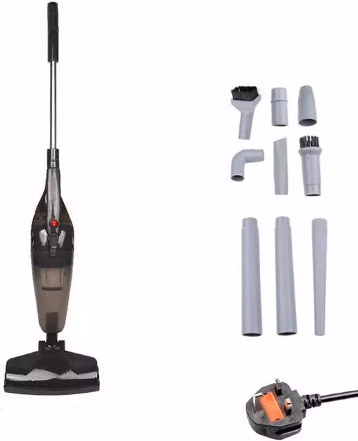 Hinsinc 2 in 1 Stick and Handheld Vacuum Cleaner with 15000pa Suction for Pet Hair, Black
