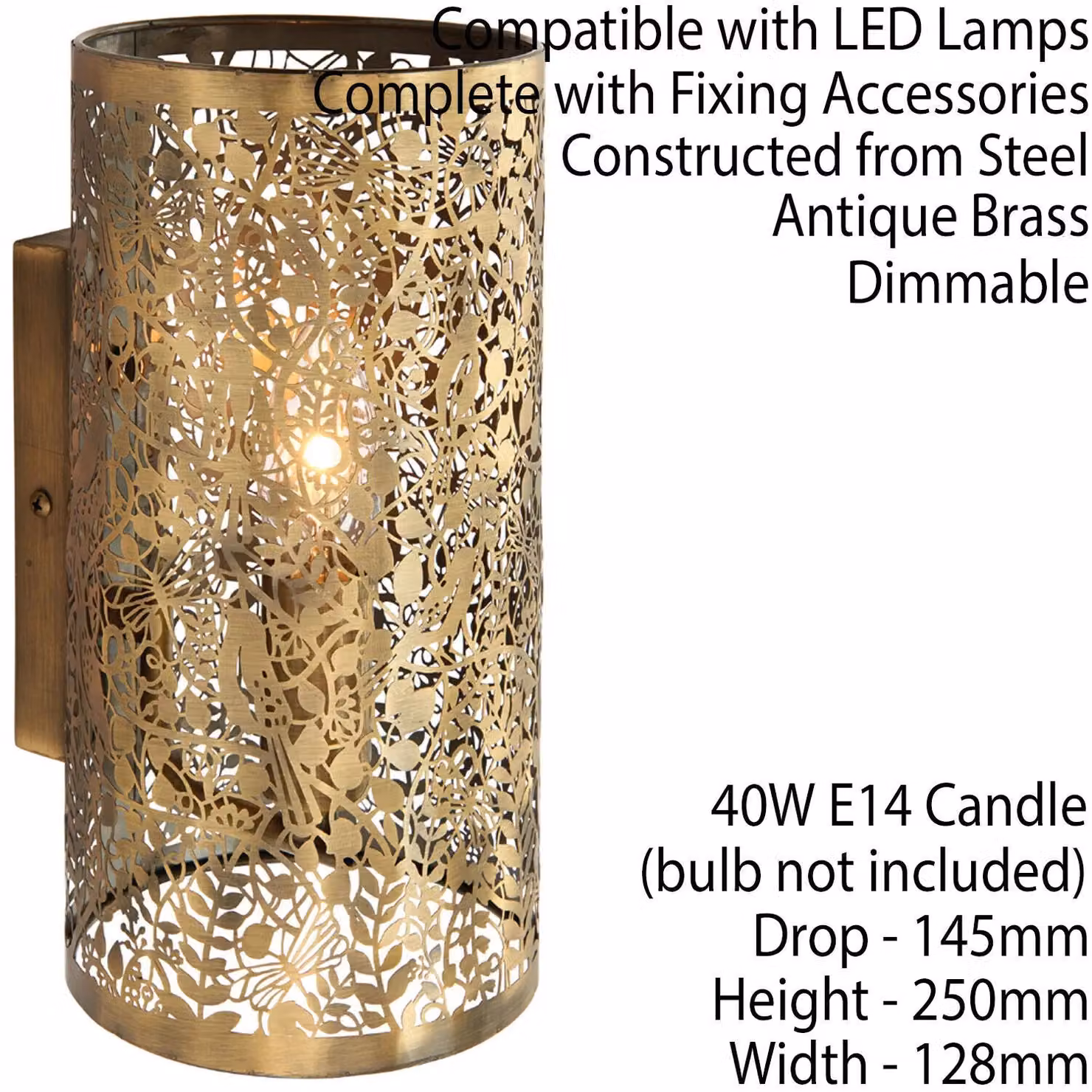 Loops Dimmable LED Wall Light in Gold Brass with Steel Shade – 2