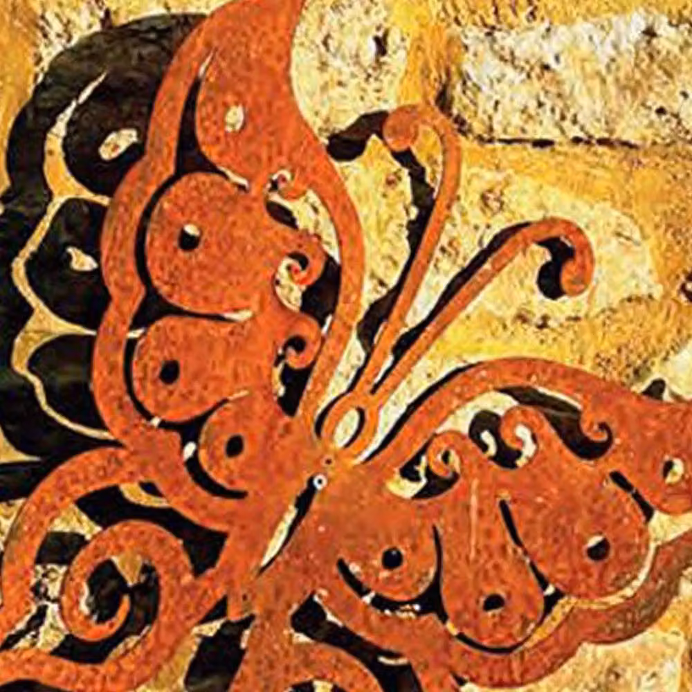 Poppyforge Folded Wings Butterfly Small Metal Garden Wall Art in Copper, W: 20.3 cm, H: 19.1 cm – 2