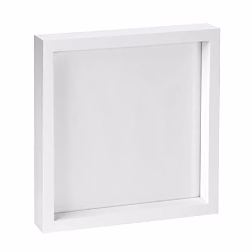 Nicola Spring White Square 3D Box Photo Frame for Hanging or Standing Display