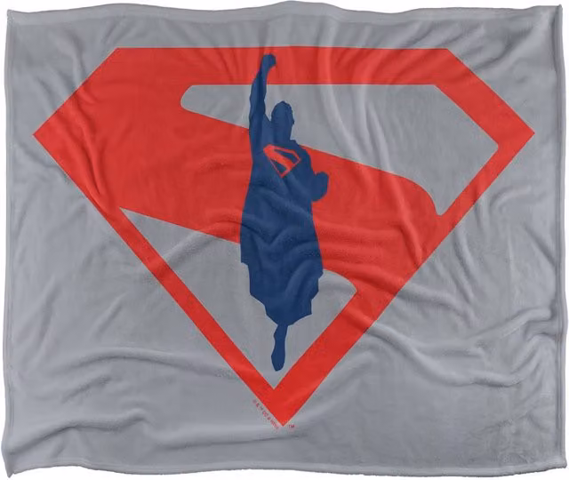Warner Bros. Superman 2025 Logo Flight Super Soft Silky Touch Fleece Throw Blanket, Multicolour, W: 91.44 cm x D: 147 cm – 5