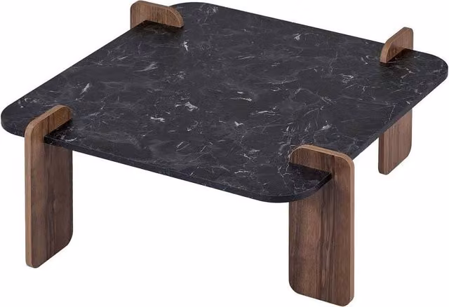 CALICOSY Square Coffee Table in Black, W/D/H: 90 x 90 x 35 cm – 1