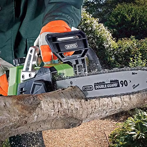 Draper D20 40V Rechargeable Battery Chainsaw in Green and Black – 6