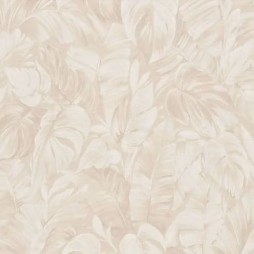 Erismann Play of Light Bold Tropical Palm Leaf Textured Vinyl Wallpaper in Cream and Beige