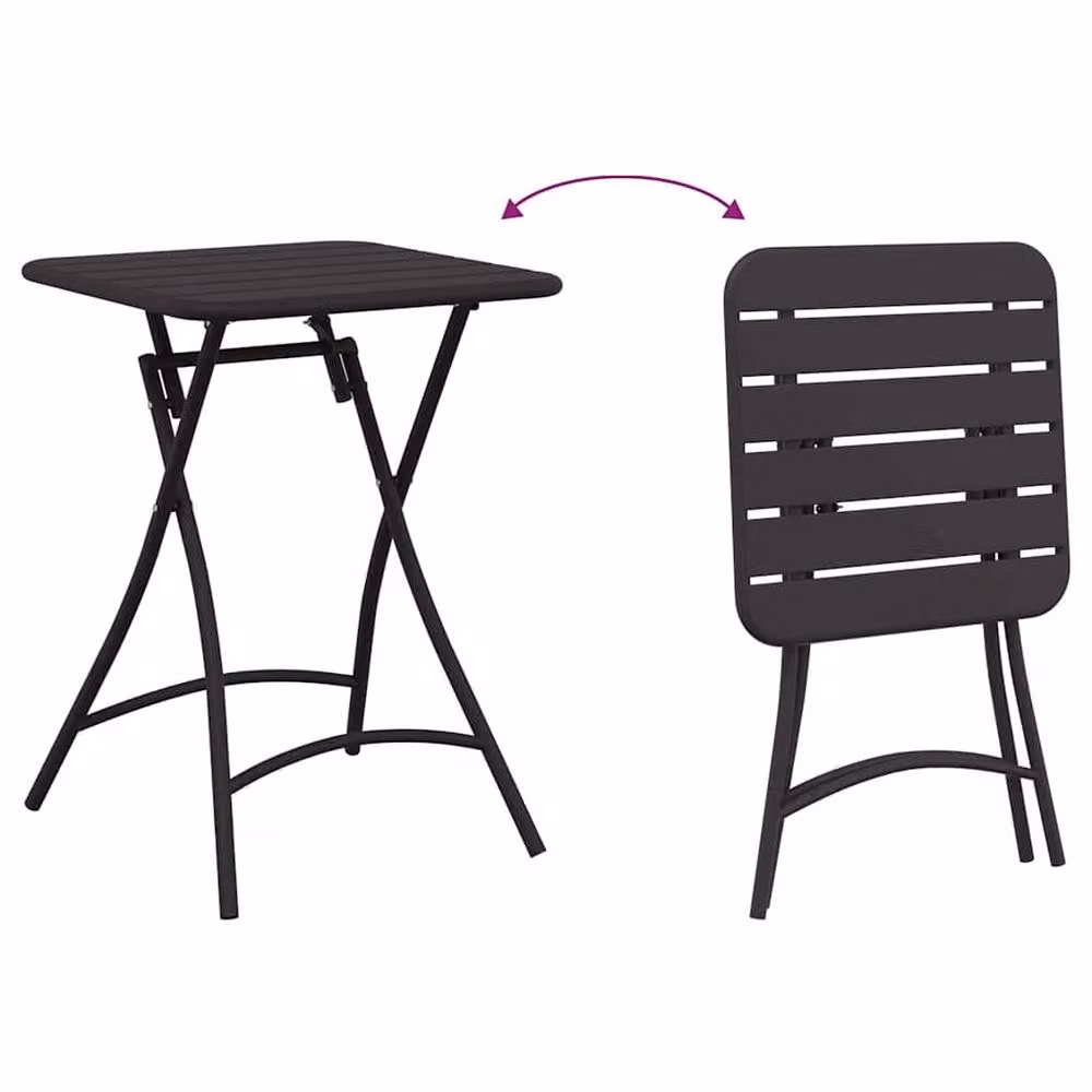 Berkfield Home 3-Piece Folding Bistro Set in Anthracite Steel – 5