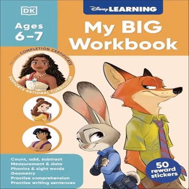 DK Disney Learning Big Workbook Ages 6-7 Year 2 Multicolour Paperback
