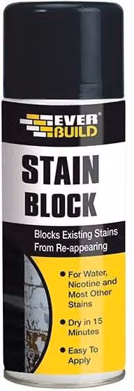 Everbuild Quick Drying Stain Block Barrier Spray, Black, 400ml – 1