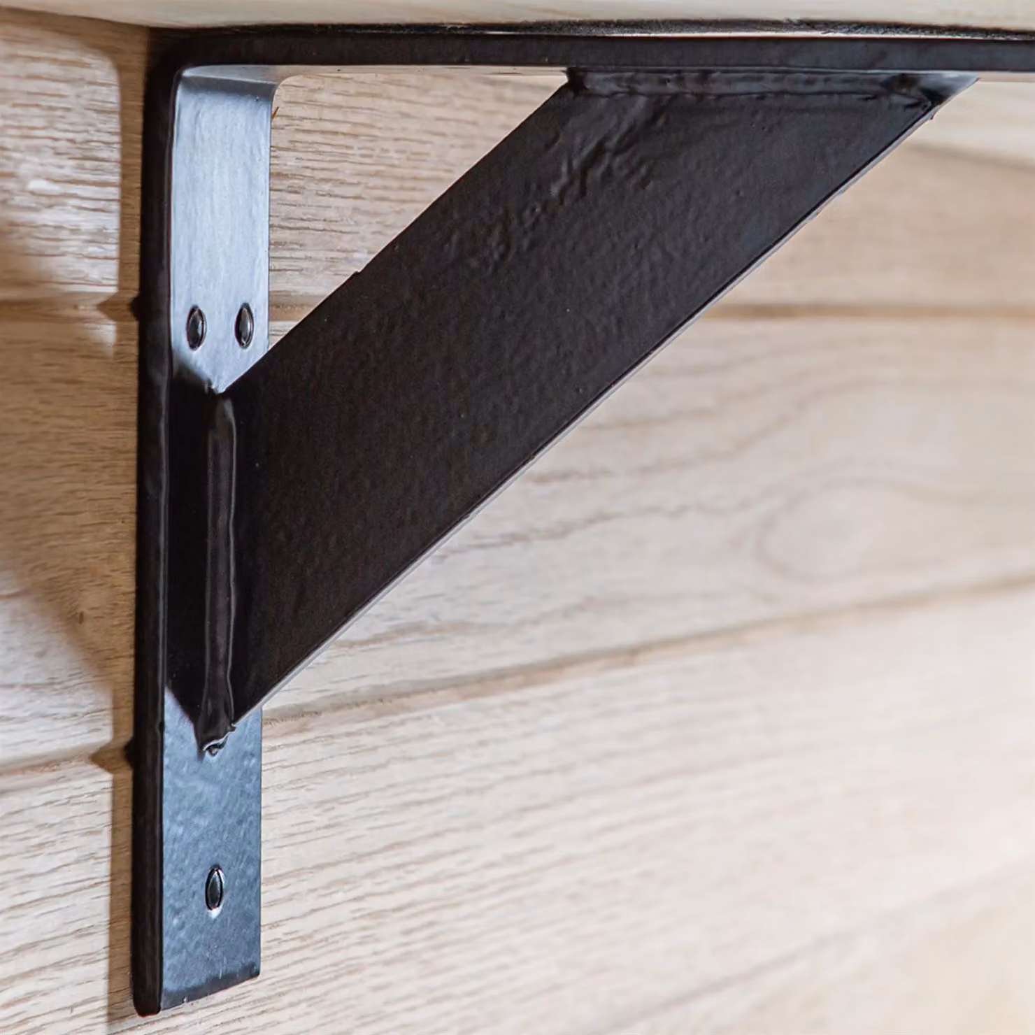Hammer and Tongs Gallows Style Scaffold Board Shelf Bracket in Black, Diameter: 24 cm – 5