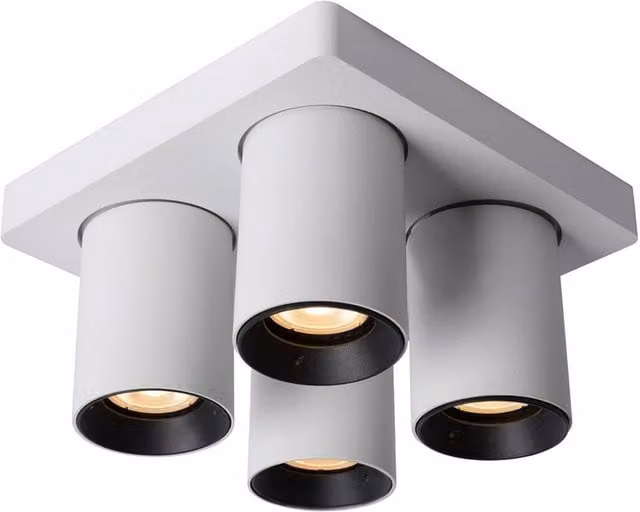 Lucide Modern Quad Ceiling Spotlight in White