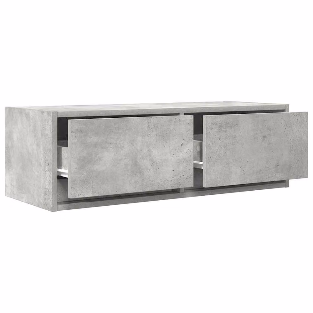 Berkfield Home Set of 2 Modern TV Cabinets in Concrete Grey, W/D/H: 80 x 31 x 25.5 cm – 3