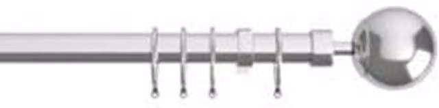 NewEdgeBlinds Finesse Ball End Metal Curtain Pole Set, 22-25mm, Gold, Bronze and Silver, Length: 170cm