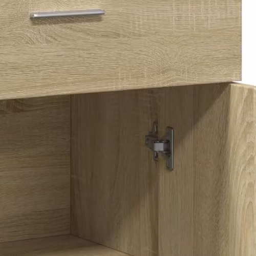 vidaXL Set of 2 Sonoma Oak Sideboards in Brown, W/D/H: 60 x 30 x 84 cm – 4