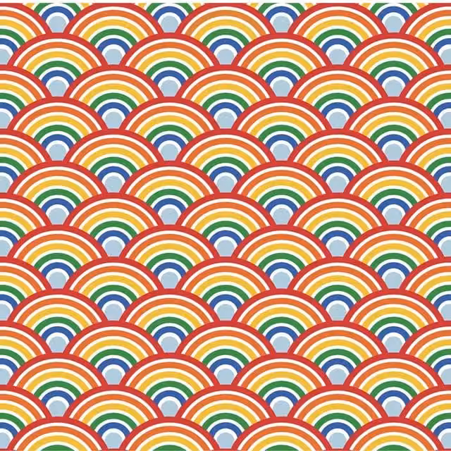 I Love Wallpaper Rainbow Magic Wallpaper in Multicoloured Brights - Red
