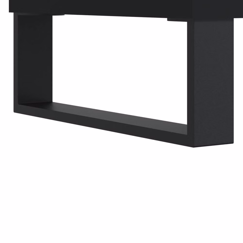 Berkfield Home Modern Black Shoe Cabinet with Internal Shelves, W/D/H: 102 x 36 x 60 cm – 6