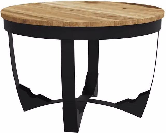 Berkfield Home Solid Rough Mango Wood Coffee Table in Brown W/D/H: 60 x 40 cm
