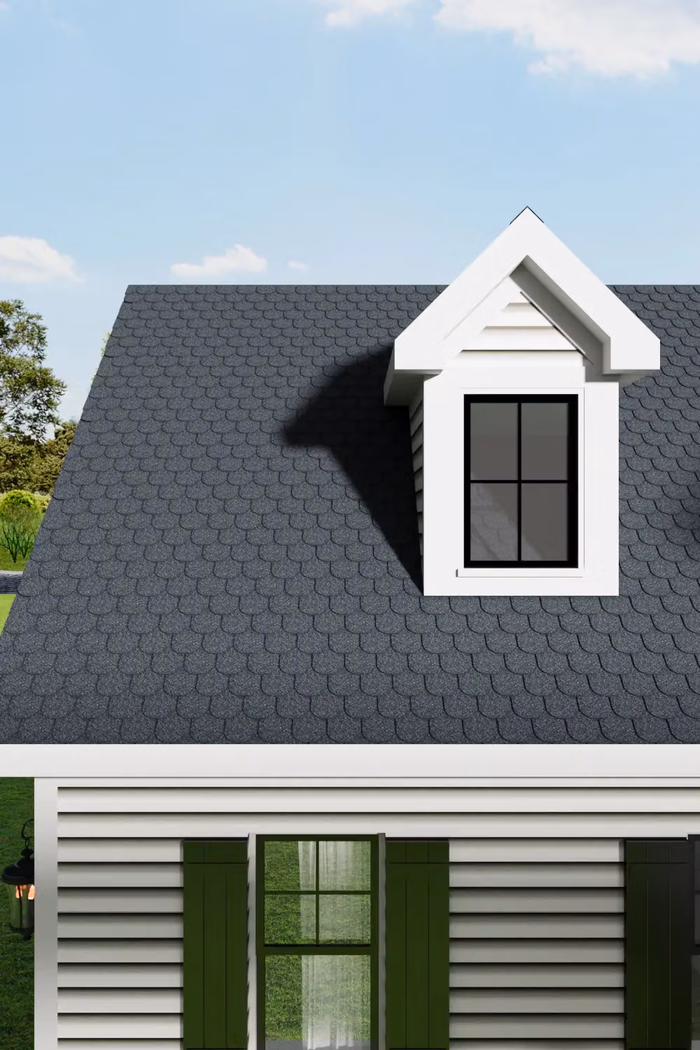 Living and Home 18-Piece Fish Scale Bitumen Asphalt Roofing Shingles, Grey – 2