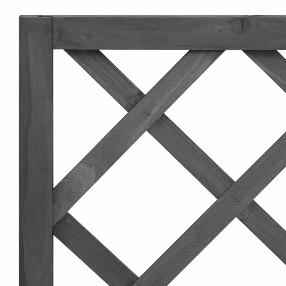 Berkfield Home Garden Trellis Planter in Black Solid Firwood, W/D/H: 70 x 30 x 135 cm – 3
