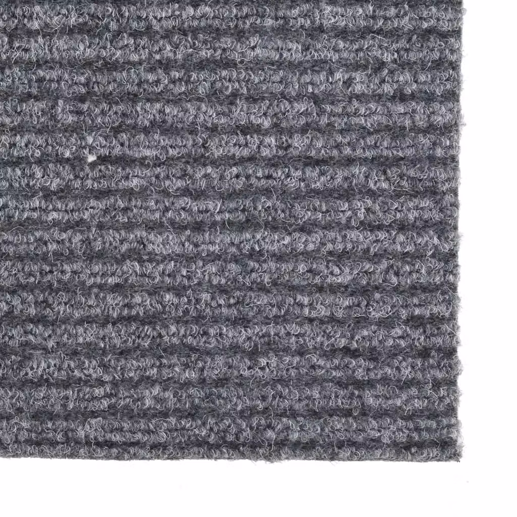 Berkfield Home Grey Striped Dirt Trapper Round Carpet Runner, Diameter: 100 cm – 2