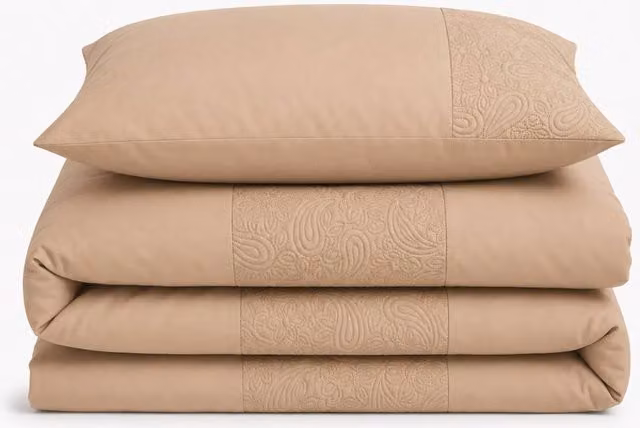 Intimates Alexis Beige Duvet Cover and Pillowcase Set, Single Size, W: 140 cm, H: 200 cm, Pillowcase: 50 x 75 cm