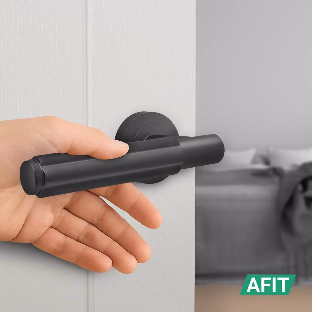 AFIT Matt Black Aluminium Door Handle Latch and Hinge Set, 4 Pack, 150 x 150 mm – 5
